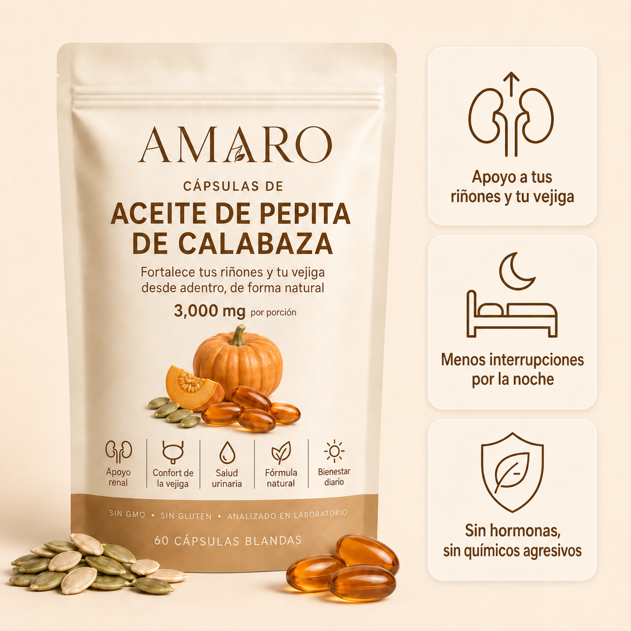 Amaro — Pepita de Calabaza para Riñones y Vejiga